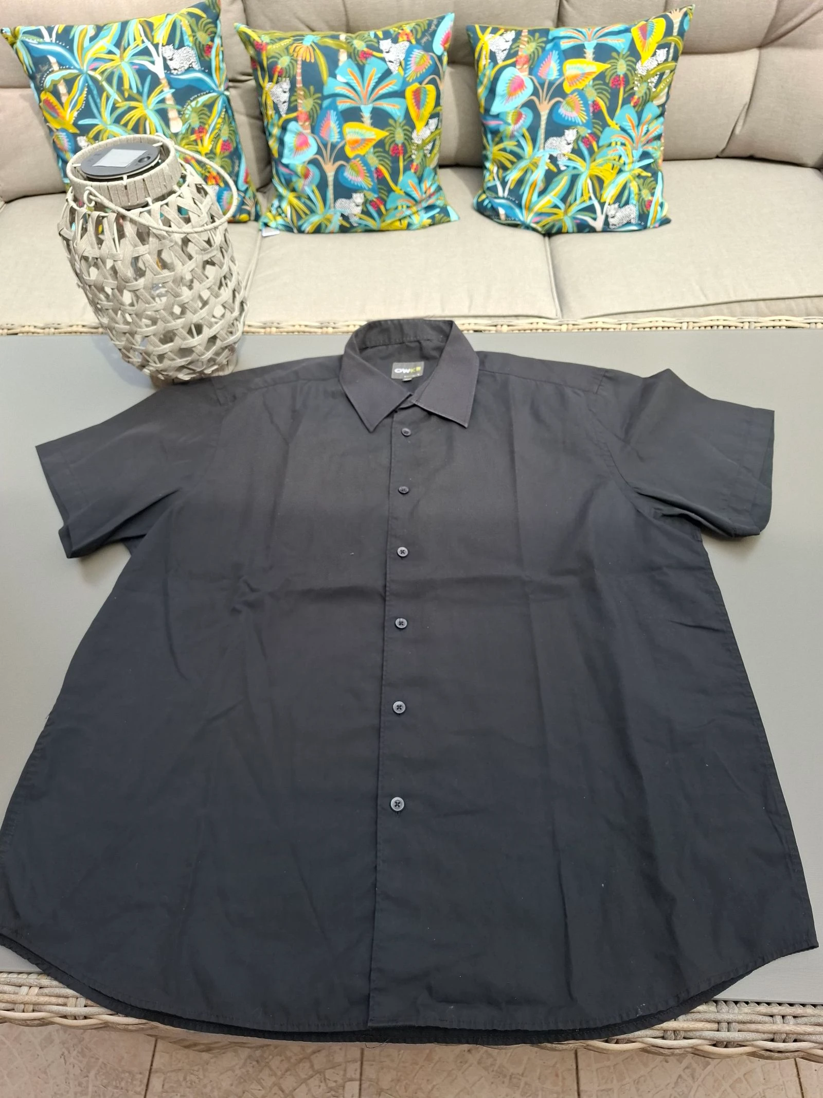 Camisa masculina preta tamanho 46 - muito bom estado – photo 2